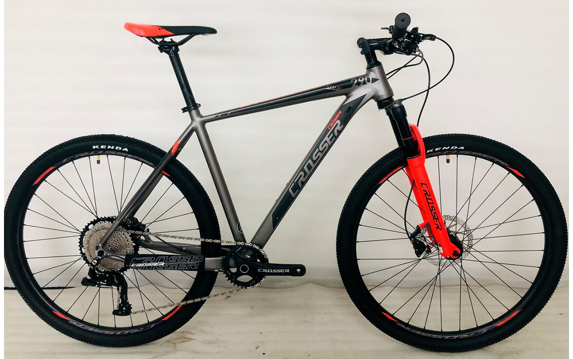 Фотографія Велосипед Crosser Solo 6 29" 2021, розмір L, Сіро-червоний